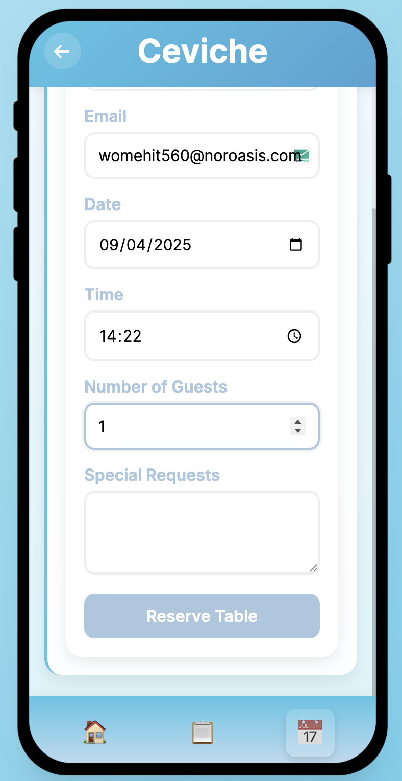 Reservation Confirmation
